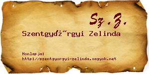 Szentgyörgyi Zelinda névjegykártya